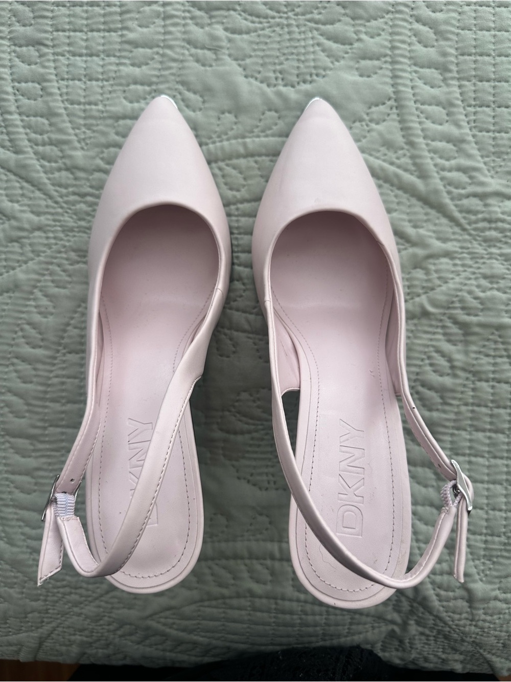 DKNY Preston Sling-Sz 11- Pastel Pink  4 in heel